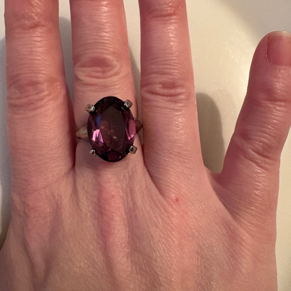 Purple Cocktail Ring Size 8